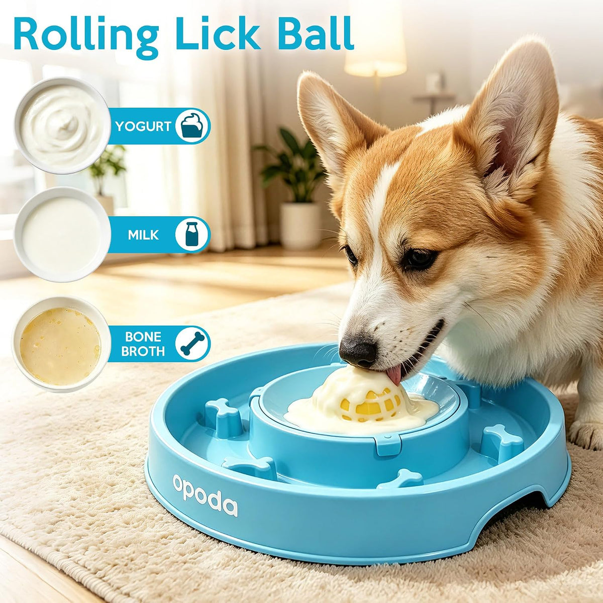 Slow Feeder Dog Bowls, Fun Slow Feeding & Lick Bowl with Rolling Ball – Essentials for Dogs - image 4