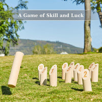 OLSA Tossing Game Set - 12 Wooden Numbered Pins Family Outdoor Yard Game – Fun for Kids & Family - image 4