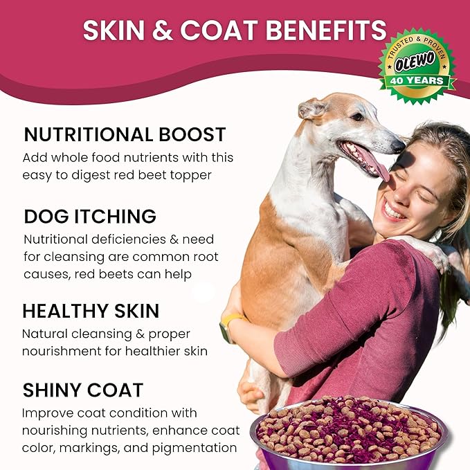 Olewo Starter Bundle Original Carrots & Red Beets - Fiber for Dogs, Digestive Dog Food Topper, Natural Anti Itch, Whole Food Dog Multivitamin - 1lb Each (2lbs Total)