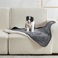 Soft Waterproof Blanket for Bed Couch Sofa - 30x40 inches / Dark Grey