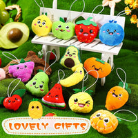 Libima 150 Pcs Mini Stuffed Animals Keychain, Plush Toys - 150 / Fruit - image 2