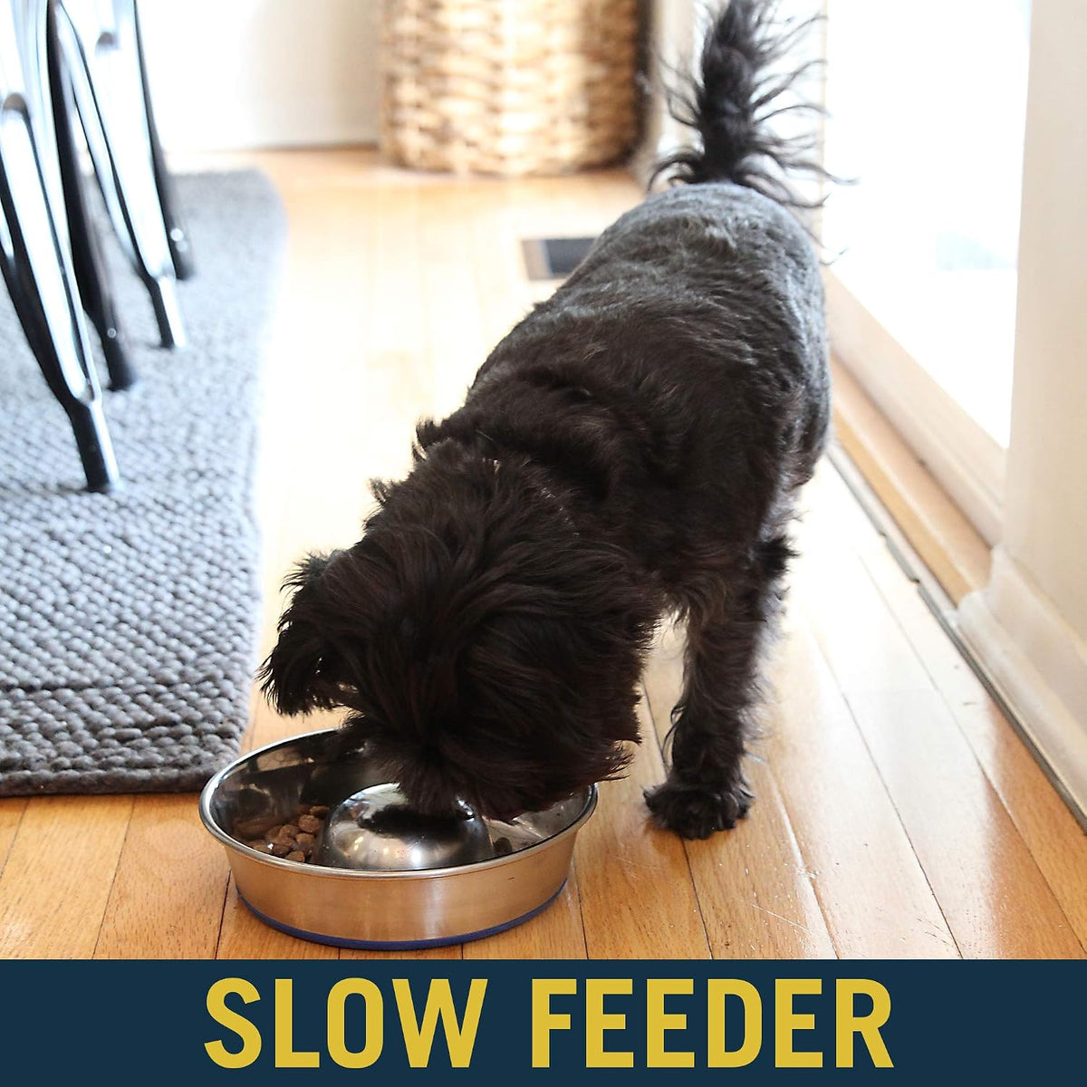 OurPets DuraPet Slow Feed Premium Stainless Steel Bowl Great - Small (2 Cups) - image 3