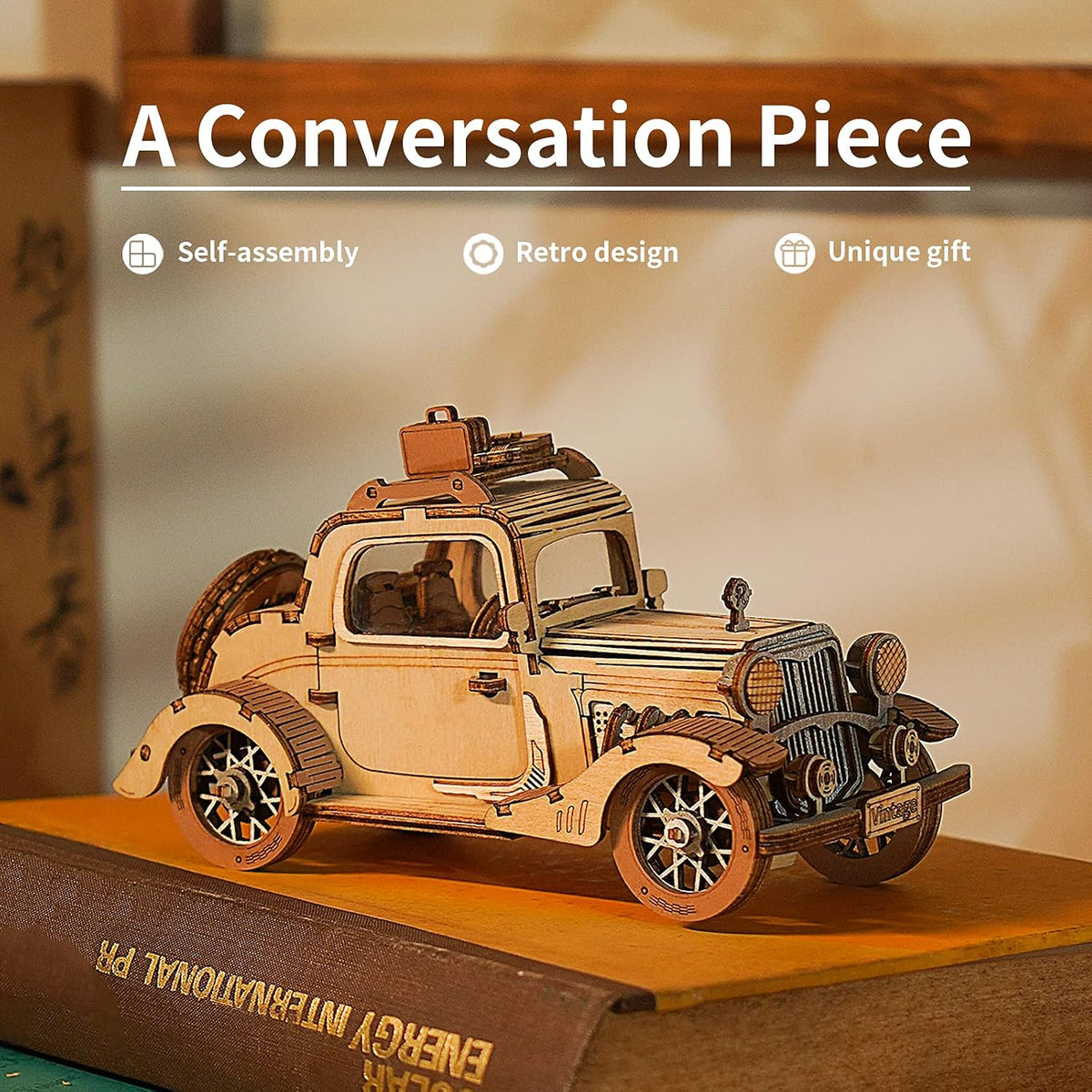 ROBOTIME Big Ben 3D wooden puzzle model with LED light - view 10