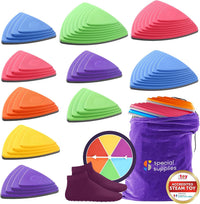 Special Supplies 10 piece rubber stepping stones for kids in bright colors