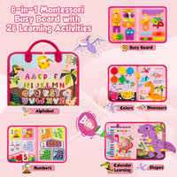 Winblo Toddler Busy Board - Rose Pink - image 2
