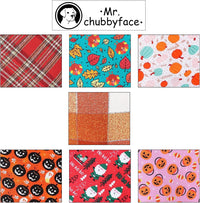 MR. CHUBBYFACE Fall Orange Plaid Dog Bandanas Reversible Triangle - C:Red Plaid / L - image 4