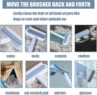 Multifunctional Pet Hair Remover/Window Screen Cleaner for Laundry Reusable Washable Lint Brush for Furniture Hair Complete 4 in 1 14.9Inch Cat Hair Remover Effective on Carpets Car Seats Bedding