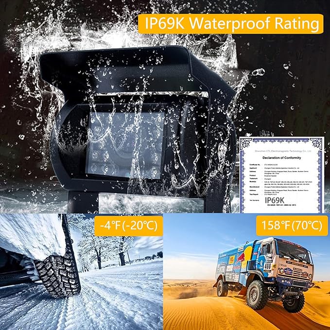 Wireless Backup Camera for Trucks VMW7 high Definition 1080P 7” IPS Monitor System,High-Speed Stable Transmission & Waterproof for Truck,Recreational Vehicle Trailer,Bus,Harvester Pickup Motorhome