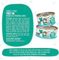 Weruva B.F.F. Play - Best Feline Friend Paté Lovers, Aw Yeah!, Turkey & Tuna Tweet Me! with Turkey & Tuna, 5.5oz Can (Pack of 8)