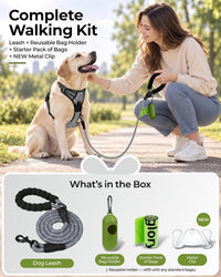 Taglory Rope Dog Leash for Medium Large Dogs - 3/8" x 4 FT (0~20 lbs.) / Grey - image 2