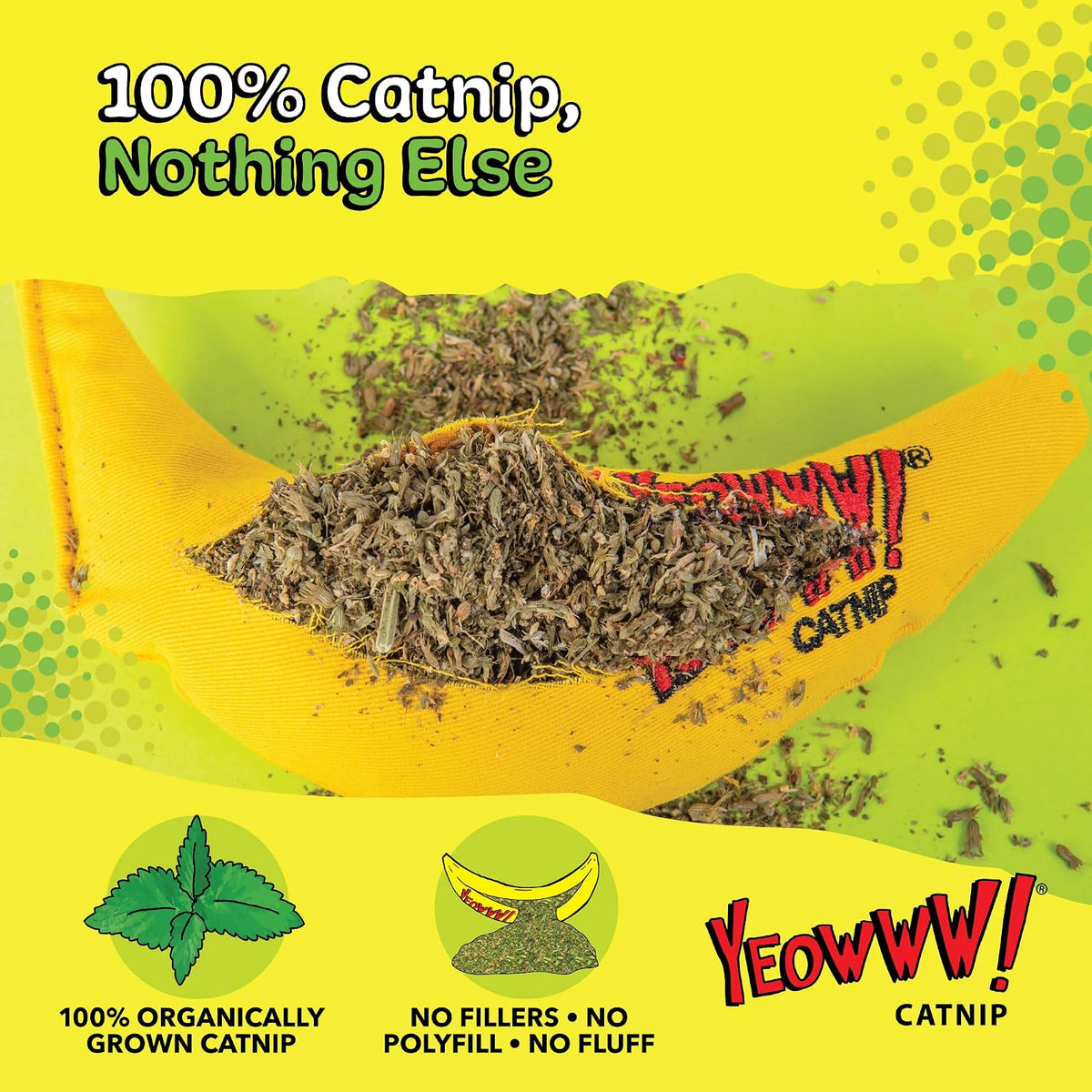 Yeowww! Catnip Chi-CAT-a Banana Toy for Cats - 3 Pack / Catnip Toy - image 2