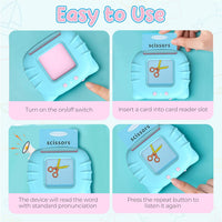 QuTZ Phonics Learning Toy for Preschool Kids - Blue / Baisc 224 Words - image 3