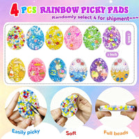 Pixnest 5 pack picky pads, rainbow fidget picking pads 3.34 inch with tweezer - view 38