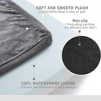Orthopedic Memory Foam Dog Bed, Cooling Dog Beds Waterproof Pet Bed for Crate with Removable Washable Cover, L(35inch,65Lbs)