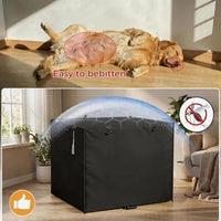 Dog Kennel Cover, Dog Crate Cover 48 Inch for Wire Dog Cages - 48.0"L x 30.0"W x 33.0"H / Black - image 4