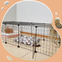 Jetec 3 Pcs Guinea Pig Beds, Fleece Small Animal Mats - Fleece / Pineapple Grid / Gray - image 4