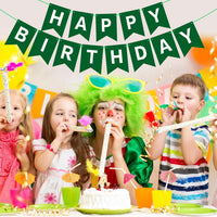 Orange Happy Birthday Banner Birthday Sign for Backdrop Happy - Green - image 4