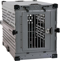 K9 Kennel Boss Aluminum Collapsible Dog Crate - Gray / 40.6"L x 25.2"W x 28.9"H