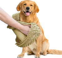Muddy Mat Doggy Dryer, Highly Absorbent Microfiber Washable Dog Shammy Quick Drying Towel Absorber - 15"x38" / Beige