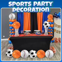Bedwina 16 inch inflatable sports beach balls, basketball, baseball, football and soccer designs - view 3