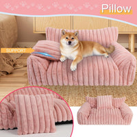 Cute Dog Couch for Medium Large Dogs, Dog Cat Couch Sofa - Large(36x27x10") / Pink - image 2