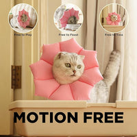 Puffy Crew Soft Cat Cone Collar, Adjustable Waterproof Recovery Collar, Lightweight Elizabethan e Collar for Cats of All Breeds (Pink, Small, Neck Circumference 5.5'' - 8.5'')