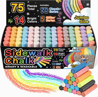 160 PCS Sidewalk Chalk for Kids, 14 Colors - 75