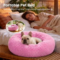 Love's cabin Calming Cat Bed for Indoor Cats - Pink / 20" - image 4