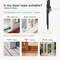 Hakuna Pets V2 Patio Pet Door Screen Insert Panel for Sliding Doors - Medium / Black - image 3