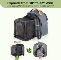 Morpilot Expandable Cat Carrier Backpack for Small Dogs & Cats Up - image 3
