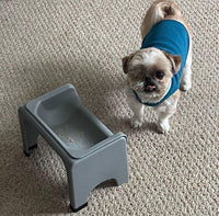 Fluff Trough Elevated Dog Bowl for Food - Small to Medium / Gray - image 4