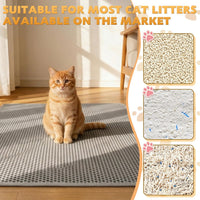 Cat Litter Mat 24"x15", Double Layer Waterproof Litterbox Mat - 30x24 Inch / Gray - image 4