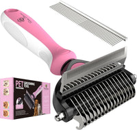 Spring Blossoms-2 in 1 Professional Grooming Rake for Cats - Purple