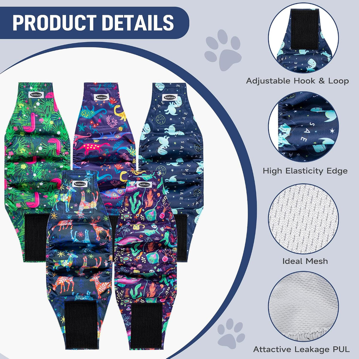 Tuiskusa Male Dog Diapers - Animals / XX-Large - image 4
