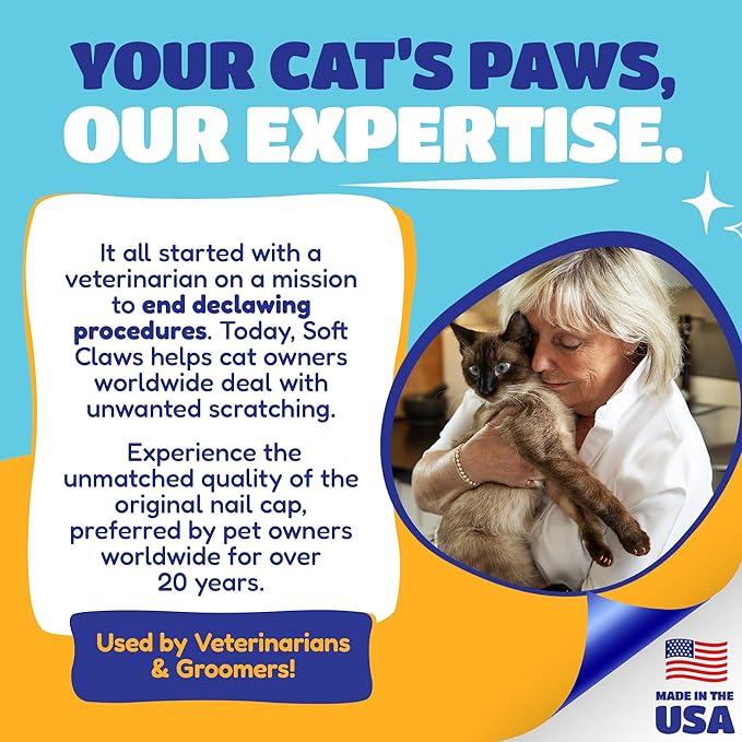 Soft Claws Cat Nail Caps for Large Cats – (40 Caps, Holiday - Green & Red) - Veterinarian-Developed | Protects Furniture & Skin - Easy to Apply, Long-Lasting Anti-Scratch Soft Cat Claw Covers
