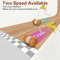 Cat Toys for Bored Indoor Adult Cats,Interactive Flying Feather Teaser,Automatic Moving Robot Cat Toy,Touch Activated Kitten Toy,Rechargeable Cat Enrichment Exercise Toys