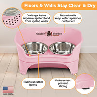 Neater Feeder Express Mess Proof Dog Bowls Elevated for Small Breeds - Medium to Large w/ Standard Bowls / Pink - image 4