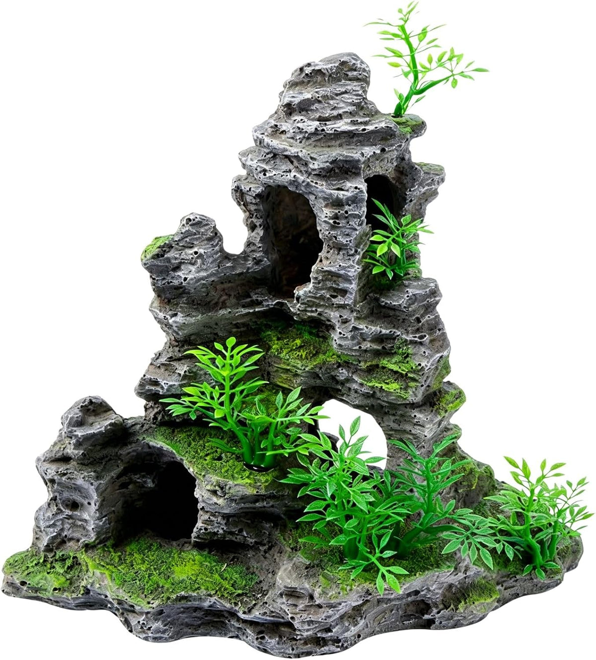 Saim Aquarium Mountain View Stone Ornament - 11.5x6x10.6inch-L