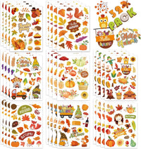 DUJAA 640-piece fall stickers for kids with pumpkins, leaves and scarecrows