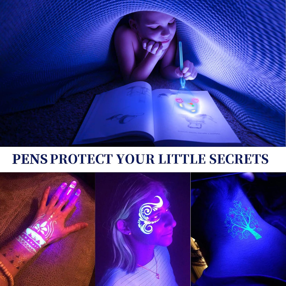 30 Pieces Invisible Ink Pen with UV Light Spy Pen Magic Marker Party - 30B - image 3