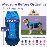 Surgi Snuggly dog surgery recovery suit with adjustable back panel - view 2