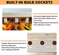 Prolee Bearded Dragon Tank, Reptile Enclosure, Snake Tank, Reptile Terrarium, Built-in Light Fixtures with Switch, (37 Gallon, 40" Long, Thick Wood Roof)