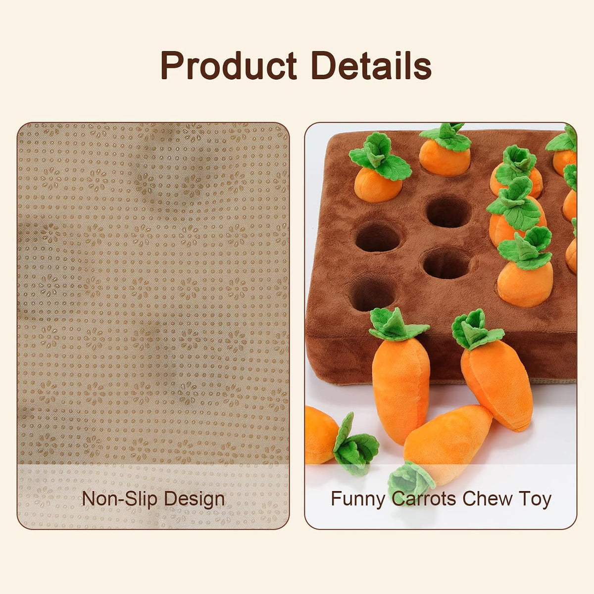 Snuffle Mat & Carrot Puzzle Toy for Dogs - NORMAL - image 3