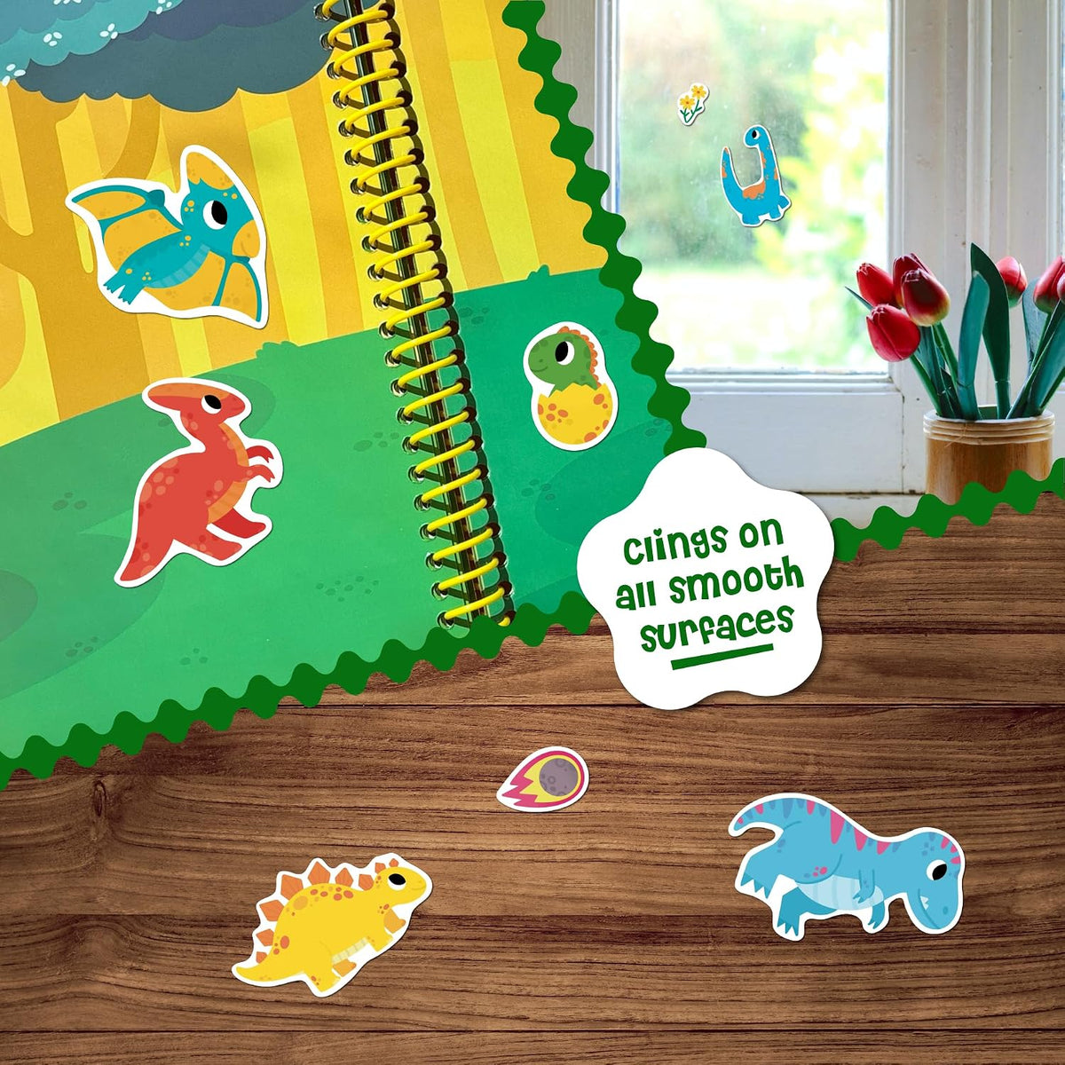 Stick4Ever Jelly Sticker Book, for Kids, Waterproof - Dinosaurs - image 2