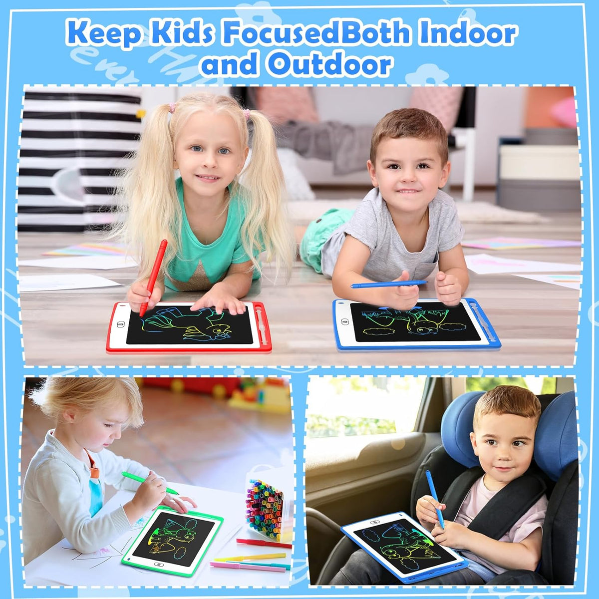 4 Pack LCD Writing Tablet for Kids - Multicolor - 24 Pack - image 4