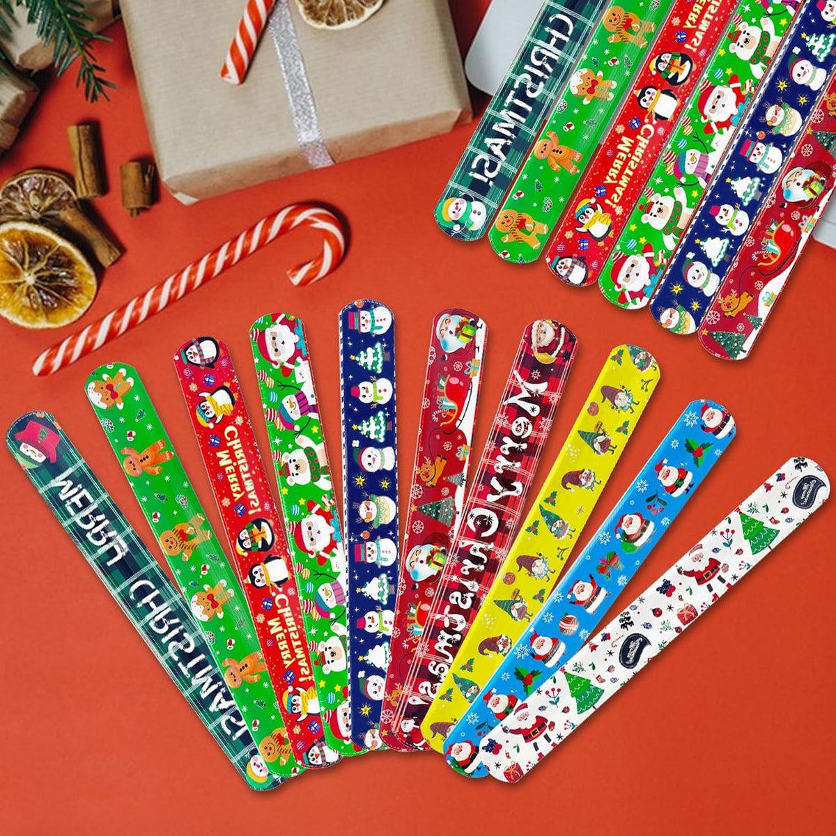 Junebrushs 56 fall Thanksgiving slap bracelets with turkey, pumpkin and leaf designs - view 24