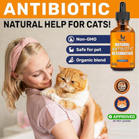 Cat Antibiotic to Help with Cough & Allergies – Antibiotics for Cats to Aid with UTIs and Digestive Moments – HIPS & Joints Support – Attractive Chicken Taste – 1 Oz Bottle