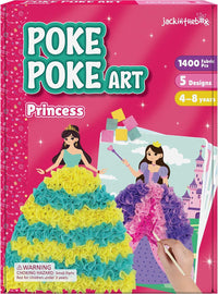 Jackinthebox Poke Art Magical Flower Pressing Craft Kit for Girls - Princess