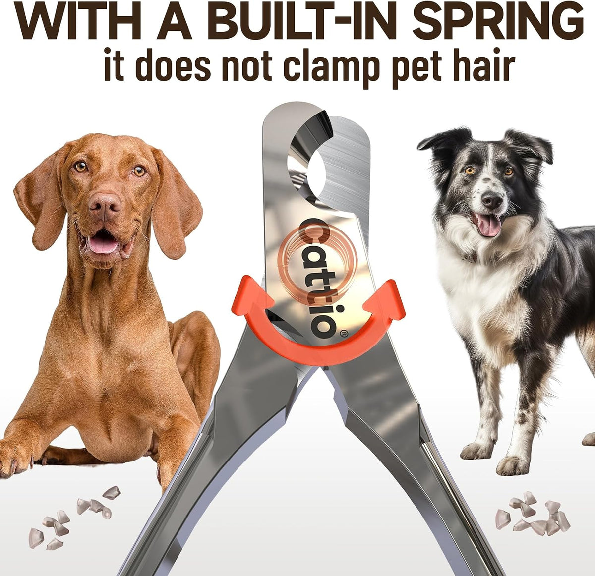 Dog Nail Clippers, All Steel Material, Built-in Spring - Matte Pet Nail Clipper - image 3