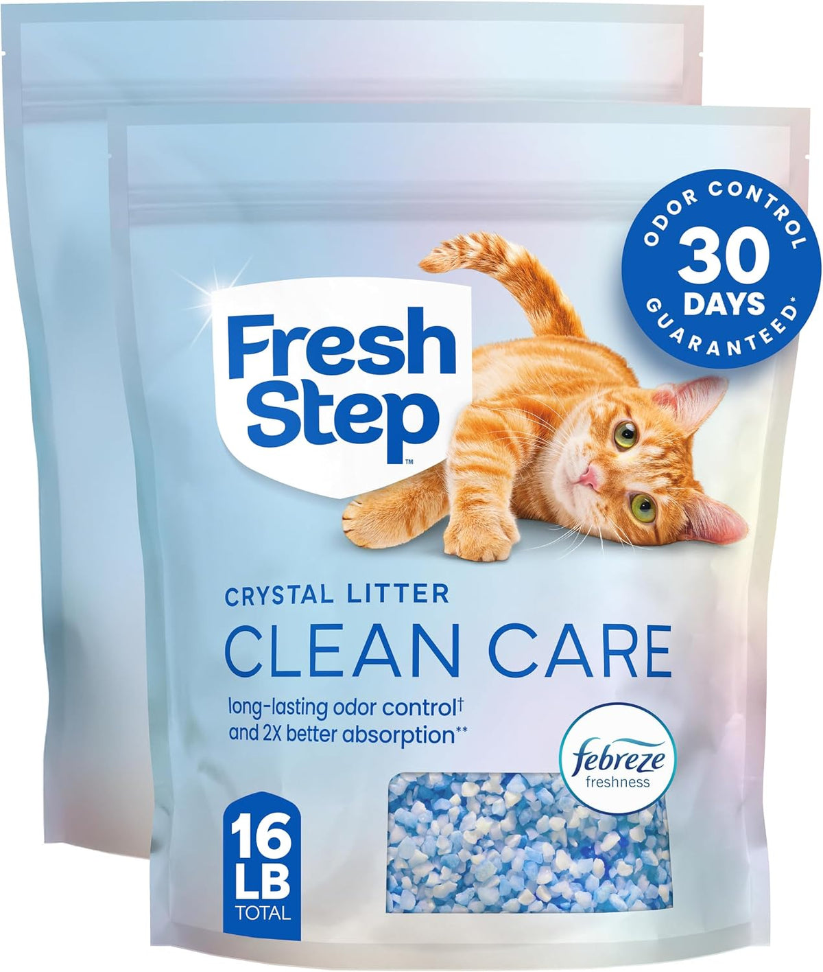 Fresh Step Clean Care Crystal Cat Litter, 2 Pk